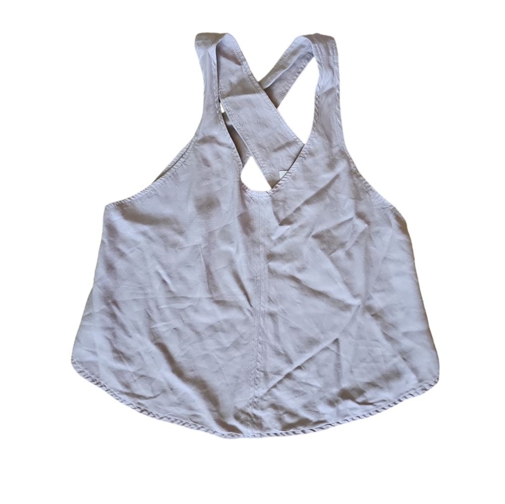 Aritzia Wilfred Mistral  Cross Strap open Back Top Taupe Size XS - Picture 8 of 13